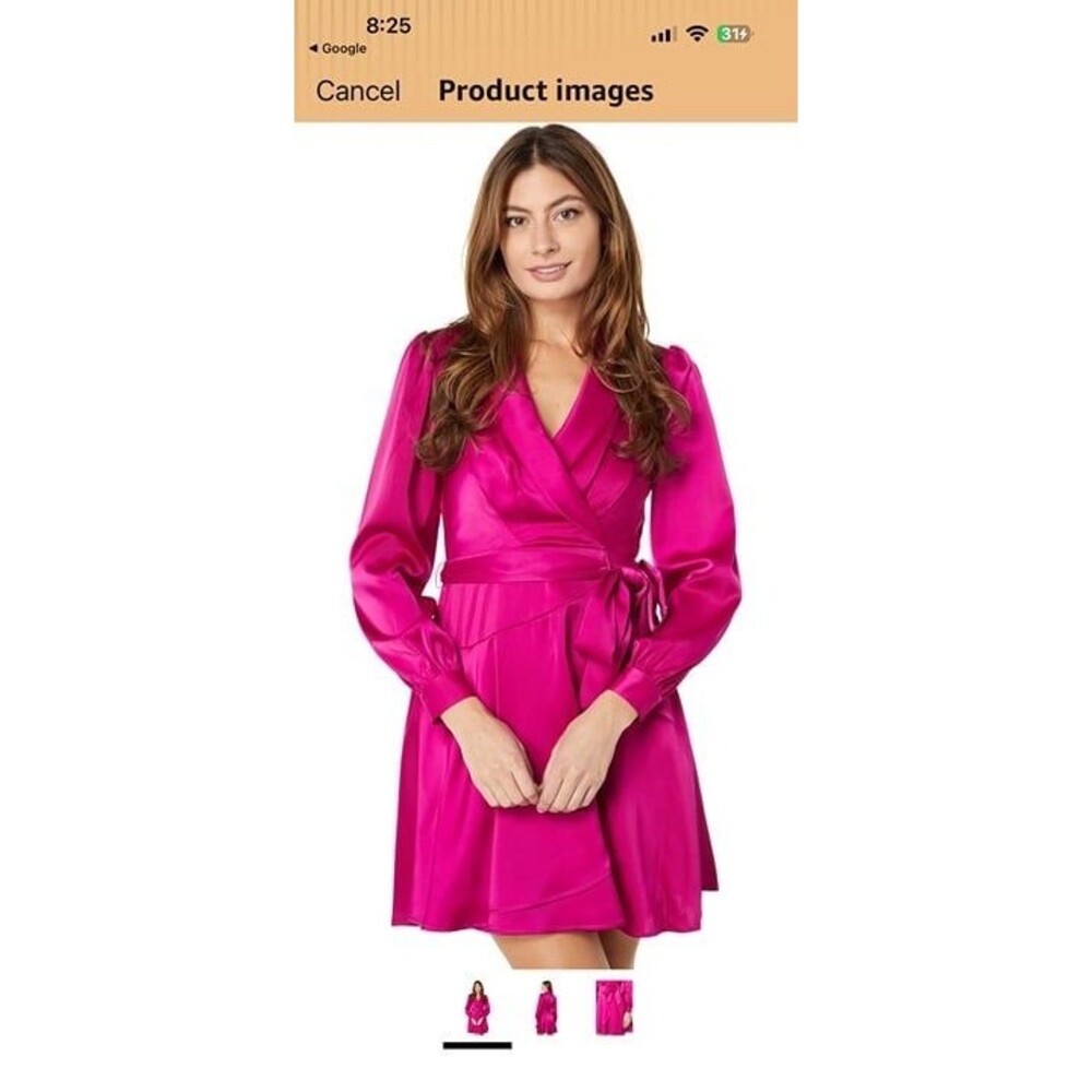 Taylor Elegant Dress – Vibrant Color (Belt Missing)